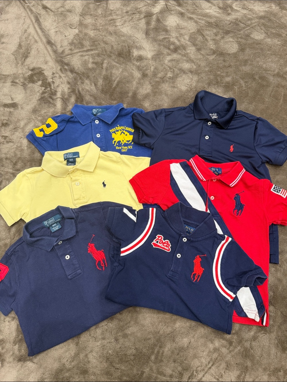 BUNDLE OF 6 Polo by Ralph Lauren Kids Polo Pack in Navy, Red, Yellow